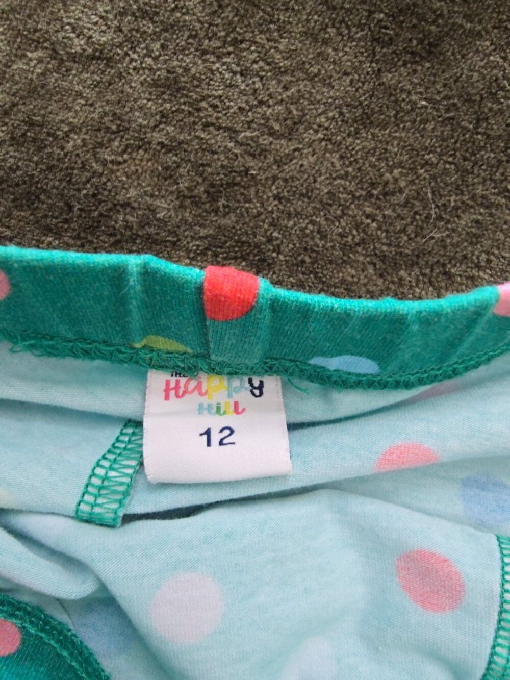 The Happy Hill Girls Christmas Hooded Dress & Ruffle Pants Set - Stockings, Sz 1 - Picture 3 of 5